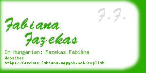 fabiana fazekas business card